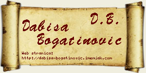 Dabiša Bogatinović vizit kartica